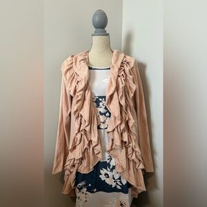 Ruffled Pink Cardigan